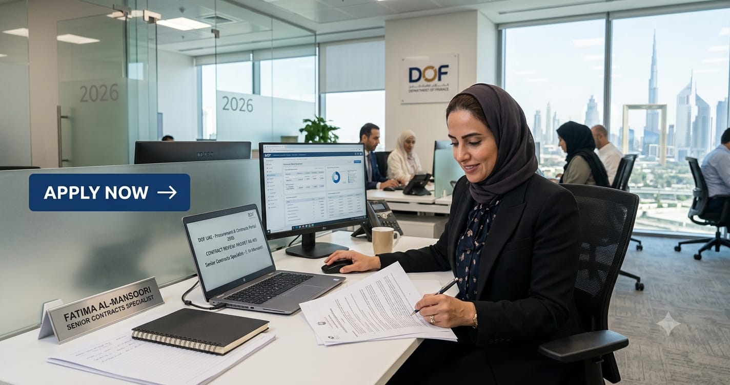 Outstanding Senior Contracts Specialist Department of Finance Dubai 2026 | High-Paying UAE Government Procurement & Contracts Career