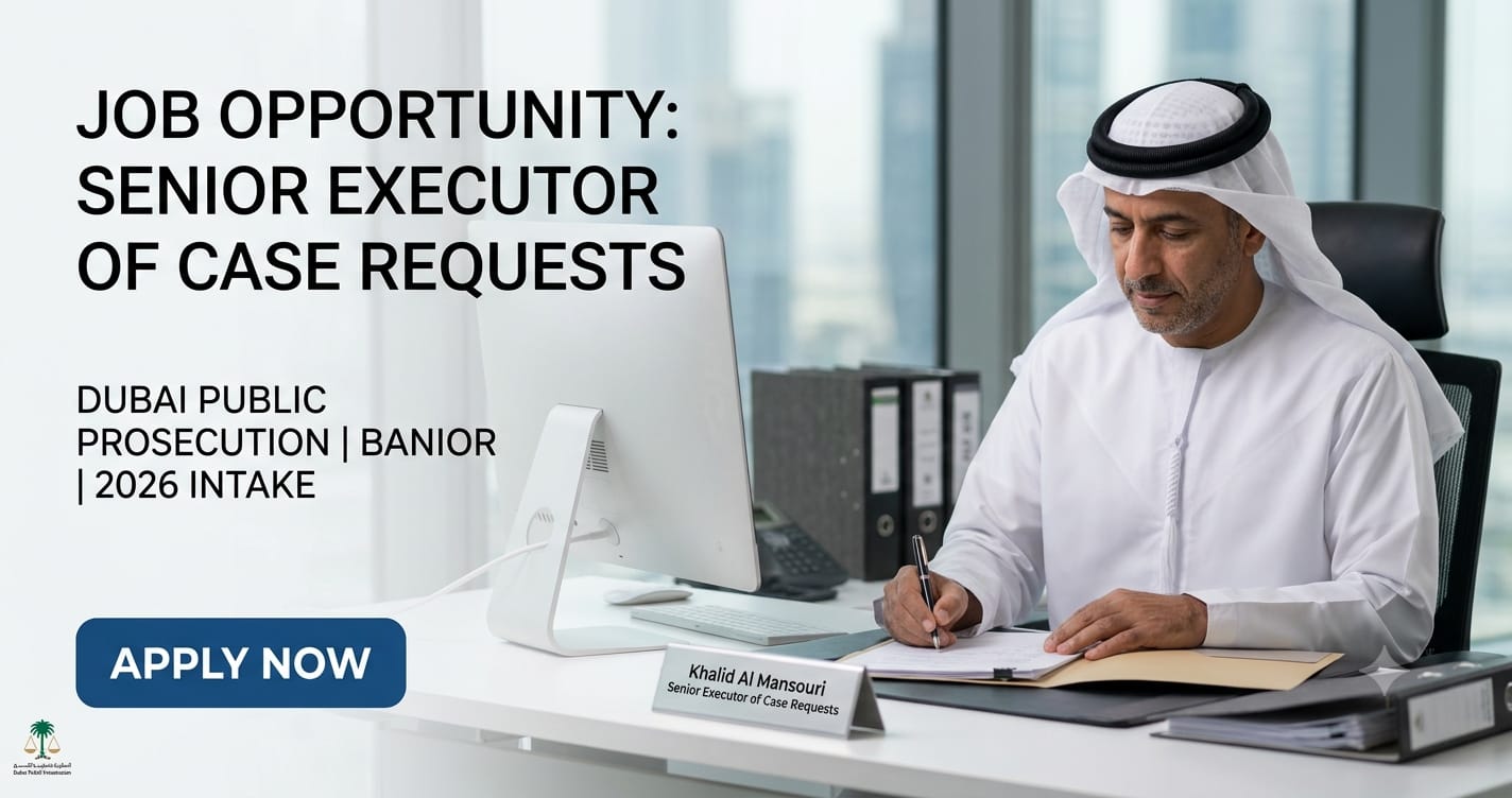 High-paying Senior Executor of Case Request UAE Nationals 2026 | Dubai Public Prosecution Careers