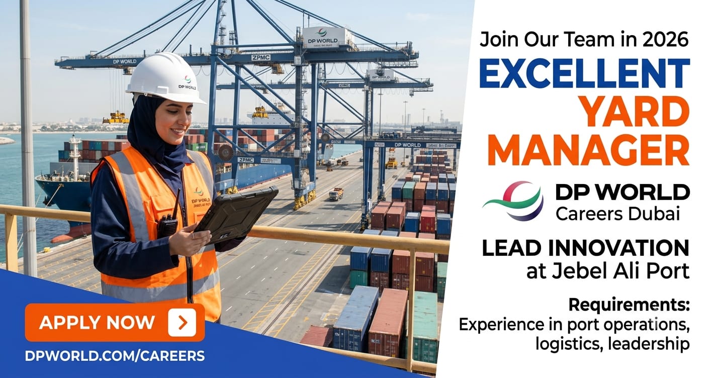 Excellent Yard Manager DP World Dubai UAE 2026 | DP World Careers Dubai