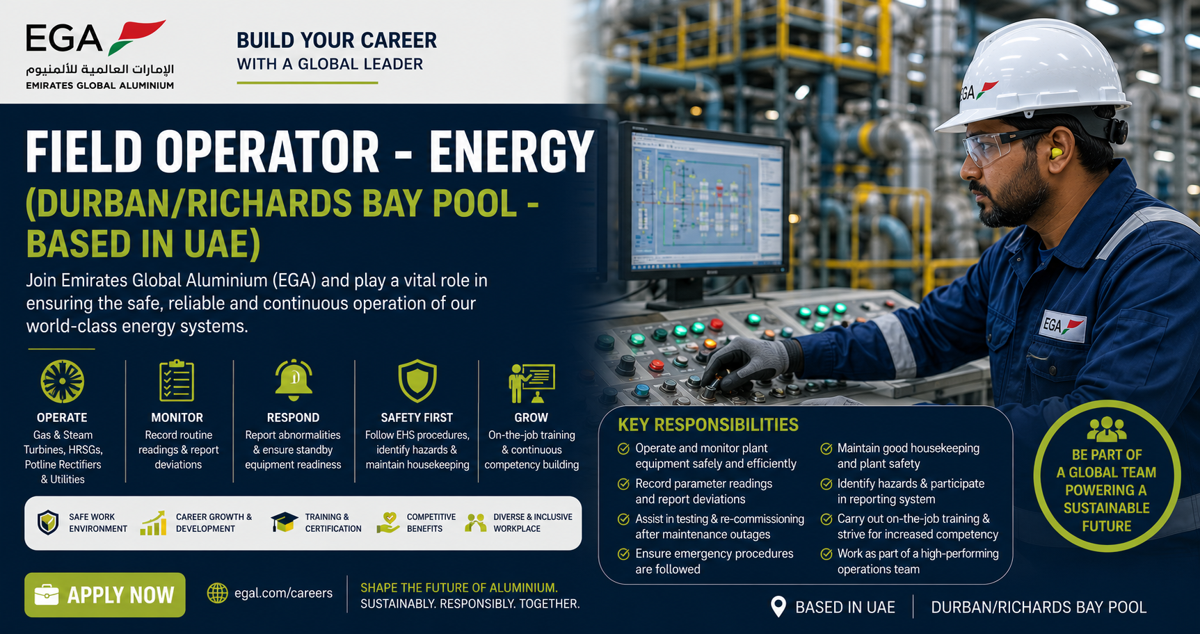 Field Operator – Energy (Durban/Richards Bay Pool – Based in UAE)