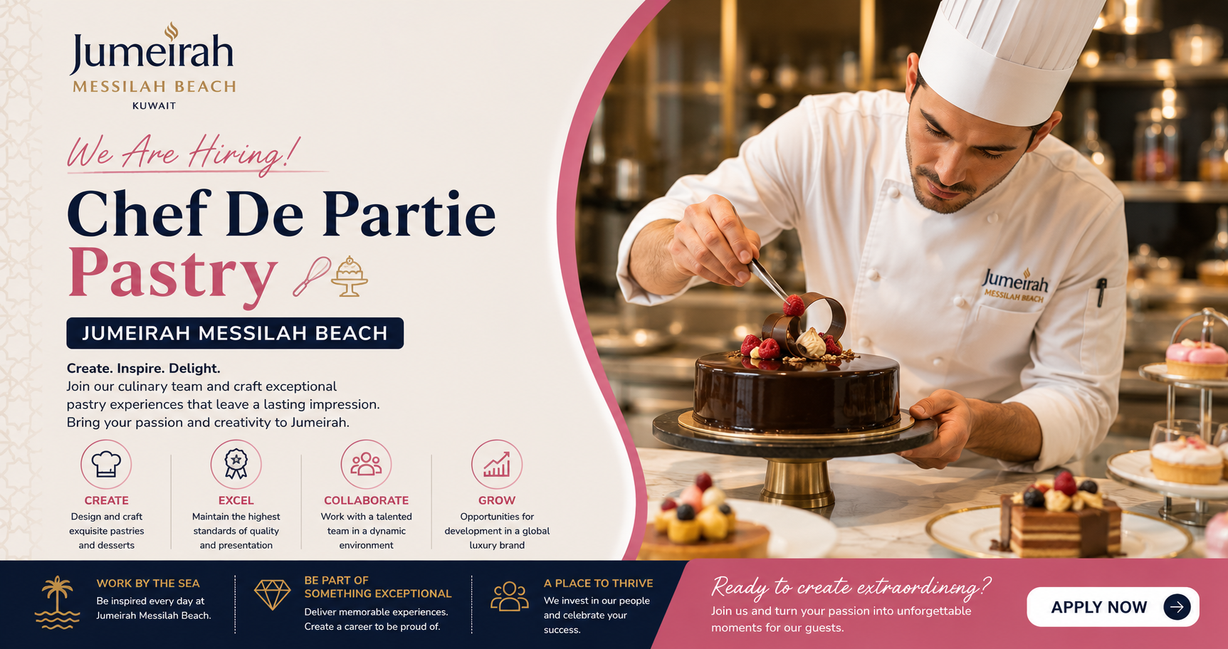 Chef De Partie – Pastry – Jumeirah Messilah Beach