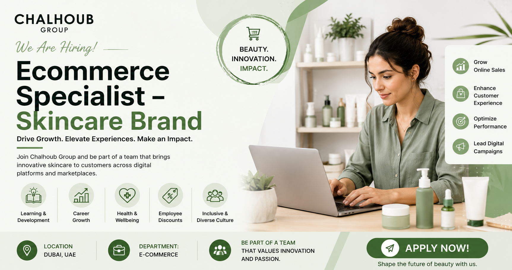 Ecommerce Specialist – Skincare Brand