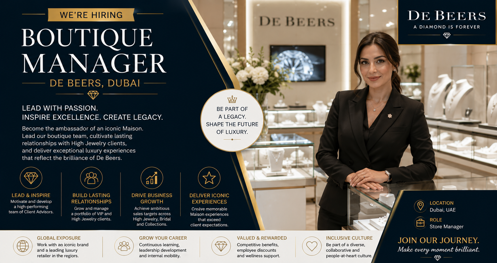 Boutique Manager – De Beers, Dubai