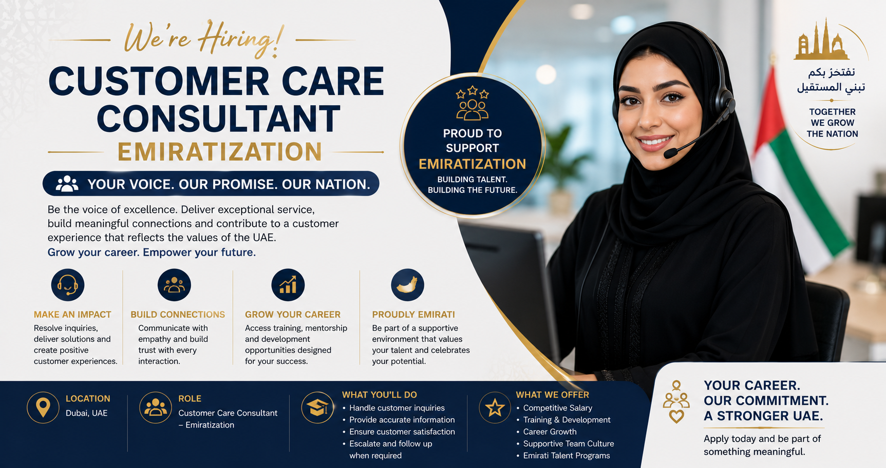 Customer Care Consultant – Emiratization
