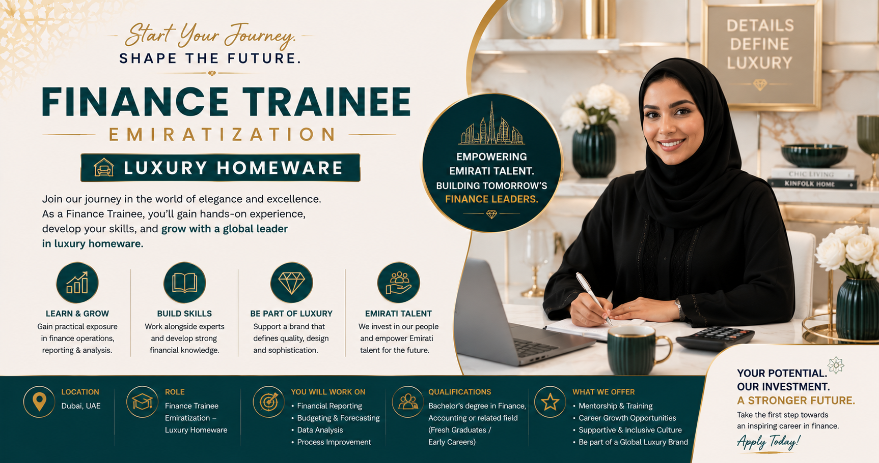 Finance Trainee Emiratization – Luxury Homeware