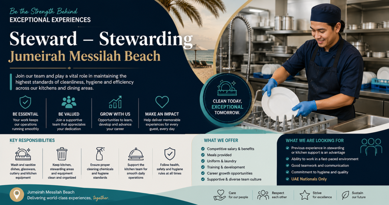 Steward – Stewarding – Jumeirah Messilah Beach