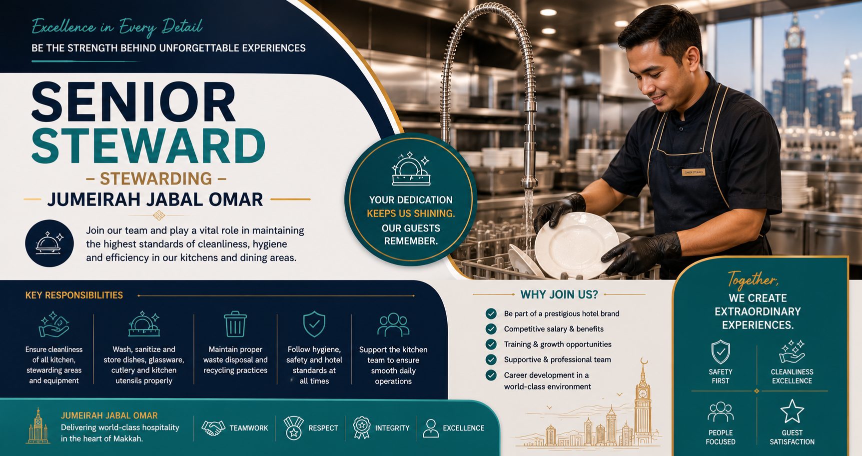 Senior Steward – Stewarding – Jumeirah Jabal Omar