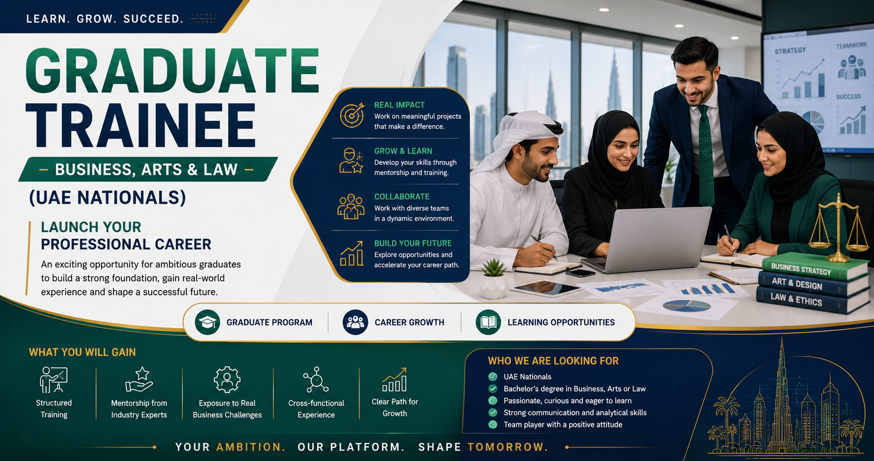 Graduate Trainee – Business, Arts & Law (UAE Nationals)