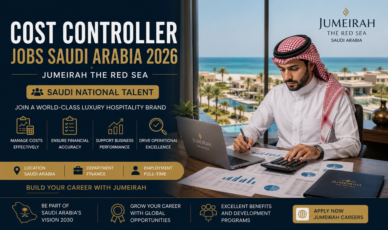 Cost Controller (Saudi National Talent) – Finance – Jumeirah The Red Sea