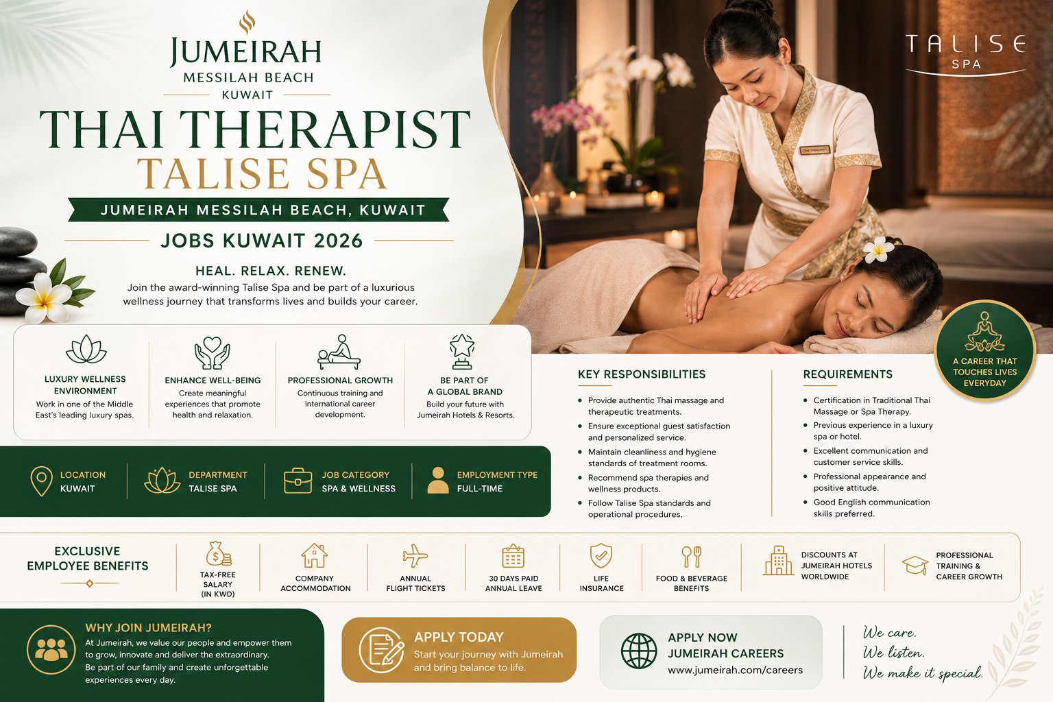 Thai Therapist -Talise Spa – Jumeirah Messilah Beach