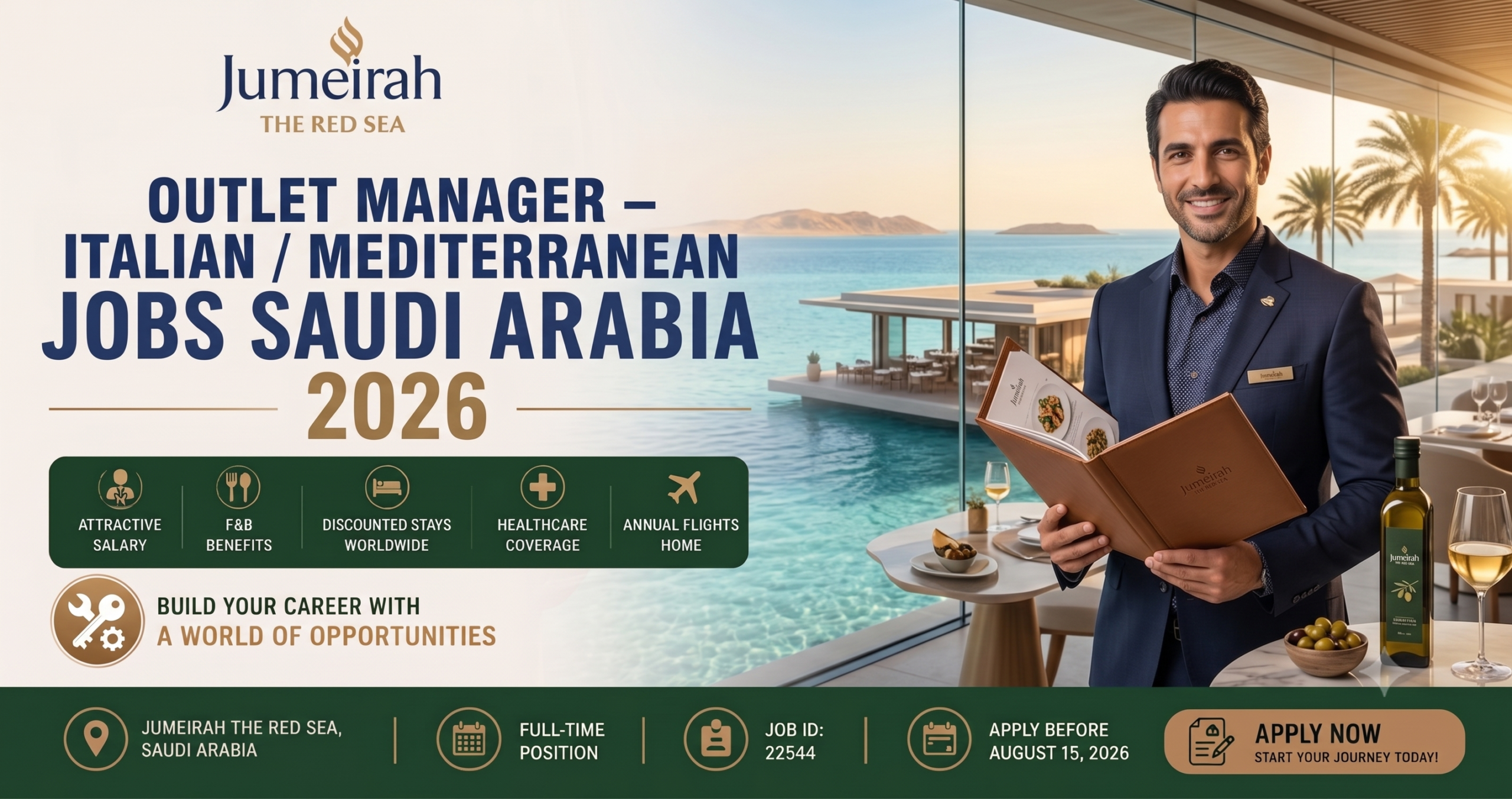 Outlet Manager – Italian / Mediterranean – Jumeirah The Red Sea