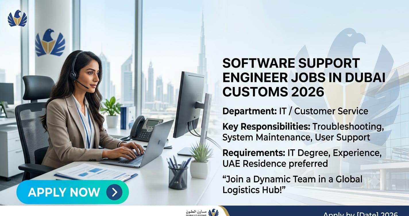 Software Support Engineer Jobs in Dubai Customs | Career Opportunity 2026