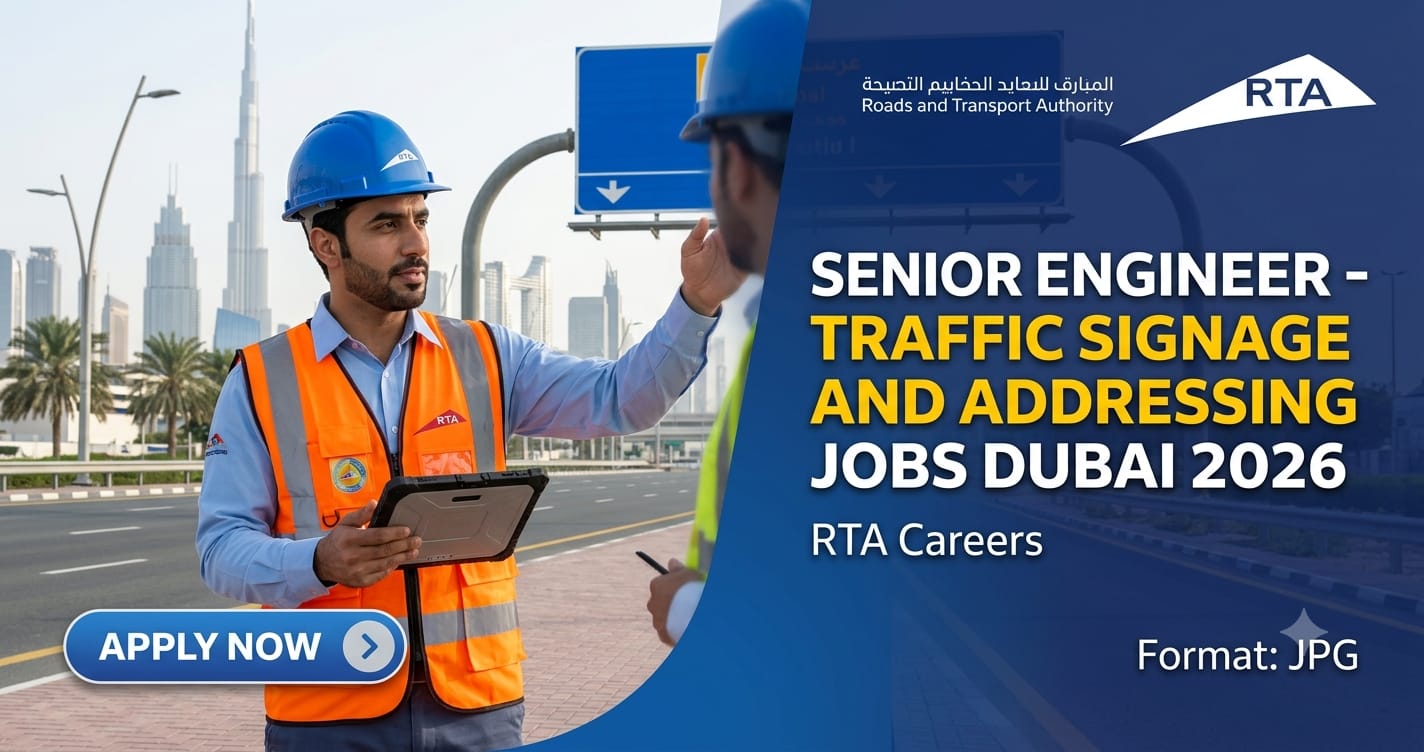 Senior Engineer Traffic Signage and Addressing Jobs Dubai 2026: RTA Hiring
