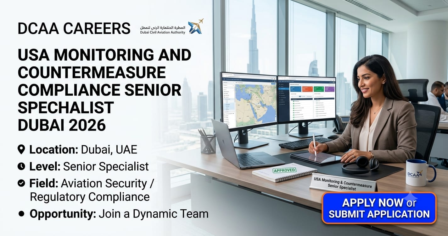 UAS Monitoring Countermeasure Compliance Senior Specialist Dubai Jobs 2026: DCAA Hiring