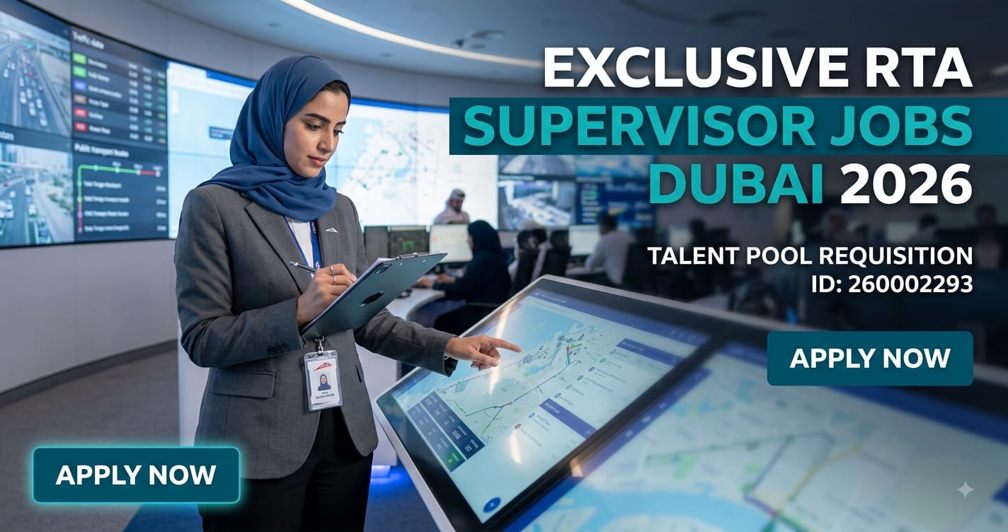 Exclusive RTA Supervisor Dubai Jobs 2026